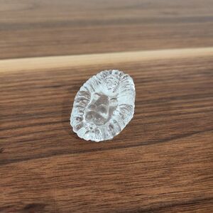 Vintage Crystal Glass Clear Figurine Baby Jesus Nativity Manger Christmas Piece
